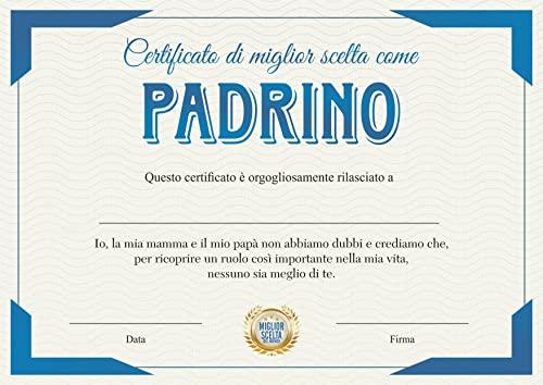 GHIBLI Certificato di miglior scelta come PADRINO. Attestato/Diploma battesimo