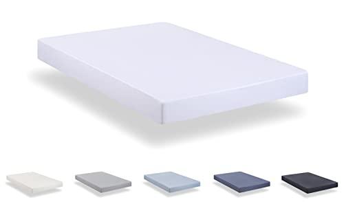 Todocama - Lenzuolo con angoli in microfibra spazzolata extra morbido. (Letto 80 x 190/200 cm, Bianco)