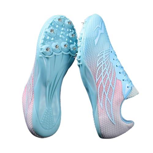 Scarpe da Atletica Leggera antiscivolo Unisex Scarpe da Atletica 8 Chiodi Spikes Tacchetti da Corsa Campestre Scarpe da Corsa Professionali da Competizione per Atletica,a media distanza,35-45 EU