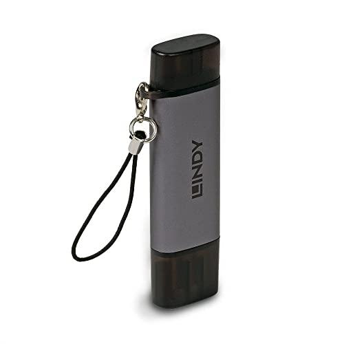 LINDY 43335 USB 3.2 Lettore di schede di tipo C & A, SD/MicroSD
