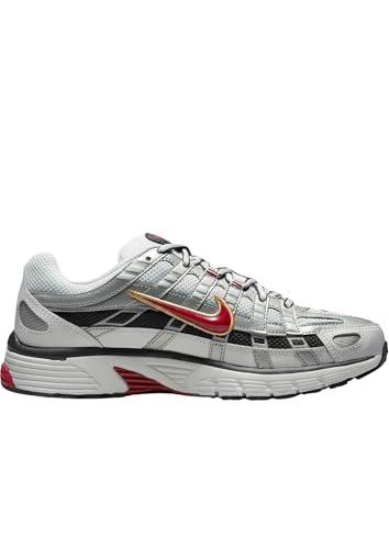 Nike Bv1021 P-6000 Donna, White, Varsity Red-Mtlc Platinum EU 38