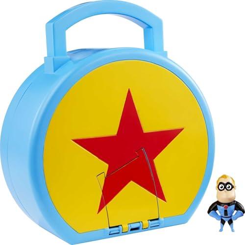 Disney Pixar, Playset Valigetta 2-in-1 Pixar Minis, con Mini Personaggio Mr.Incredibile, Giocattolo per Bambini 3+ Anni, GMC76