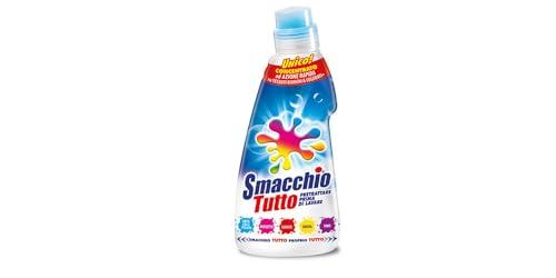 Smacchio Tutto Concentrato, Efficace su Tutti i Tipi di Macchie, Confezione Dotata di Spazzolina Erogatrice, Usare Prima di Lavare, Formato da 250ml + in OMAGGIO 1 Panno Microfibra Ass 30x35 (6 Unità)
