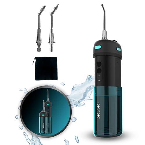 Cecotec Idropulsore Dentale Portatile - Pulitore Dentale Toothcare Jet Splash. Ricaricabile, Irrigatore Portatile, con 3 Modalità e Fino a 8 Intensità, Capacità 150ml, 2 Ugelli Sostituibili, IPX7