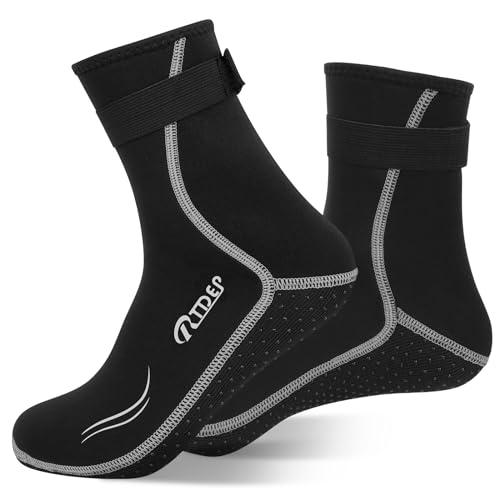 Rtdep Neoprene Calzari 3mm per Uomo e Donna - Calze da Acqua Termiche per Immersioni, Snorkeling e Nuoto