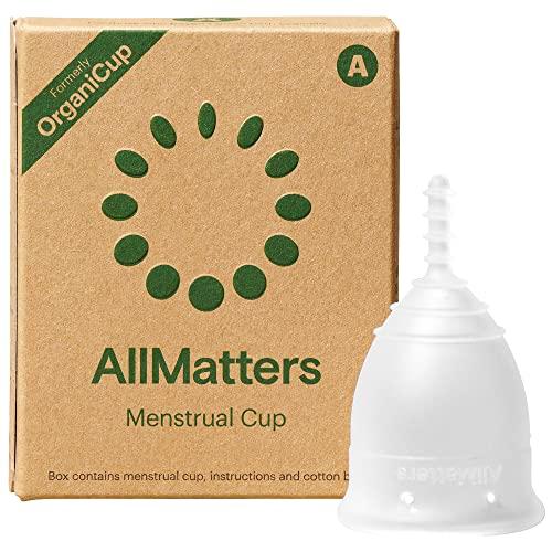 Coppetta Mestruale AllMatters (Precedentemente Nota come OrganiCup) – Taglia A, per Chi Non ha Partorito per Via Vaginale, Premiato