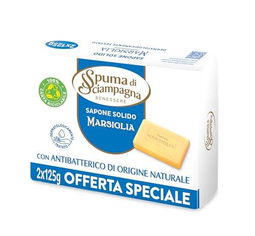 Spuma di Sciampagna Saponetta Naturale Marsiglia 2 Pezzi - 125 Gr