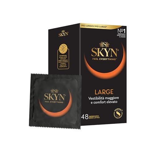SKYN Large, preservativi ultramorbidi e larghi senza lattice, confezione risparmio da 48 pezzi