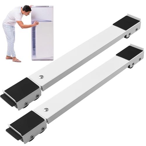 Sudnsadaks Supporto Lavatrice Asciugatrice, Piedini Ruote per Lavatrice, Sposta Mobili con Ruote, Rotelle Spostare Mobili per Carrello Base Frigorifero Fino 300 kg 24 Ruotes Base Universale Rondella