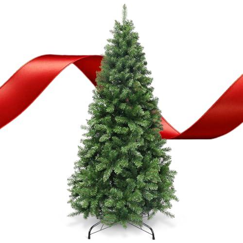 YEAUPE PRO Albero di Natale Artificiale 180 cm - 800 Punte con Bacche Rosse | Montaggio Semplice a 3 Sezioni | Adatto per Interni ed Esterni, Soggiorno e Giardino | Albero in PVC, Verde