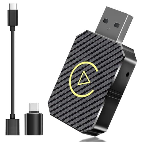 Adattatore per Carplay Android Auto, Adattatore Android Auto Wireless ,Mini Carplay Wireless Stick Plug & Play stabile e veloce, compatibile con auto CarPlay e AA, per iOS 10+ e Android 11+, USB C/A