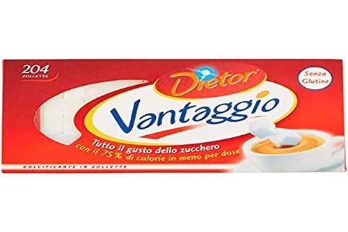 Dietor - MyDietor Vantaggio Zollette di Dolcificante Naturale, Senza Glutine - Box da 204 Zollette