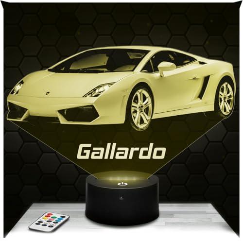 Lampephoto.fr - Lampada 3D Auto Lambo Gallardo, Luce Notturna Tattile, Supercar Tuning, Idea Regalo, Auto Lambo Gallardo Luce Notturna Adulto Decorazione Camera, Idea Regalo Originale, Gadget, Led