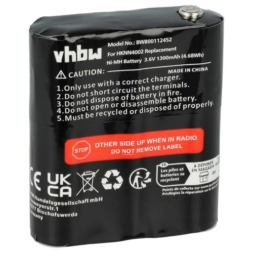 vhbw batteria compatibile con Motorola Talkabout T5412, T5422, T5532, T5622 radio (1300mAh, 3,6V, NiMH)