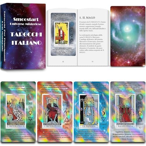 Smoostart Tarocchi Carte Italiano Per Principianti Con Significato, Tarocchi Con Guida Per Principianti, Parole Chiave, Elemento, Pianeta, Zodiaco, Chakra, Sì O No, Tono Musicale, Numerologia