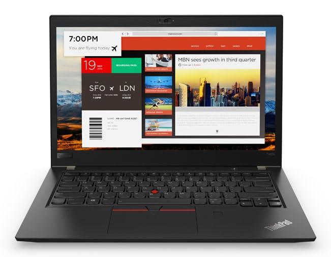 Lenovo ThinkPad T480s, portatile aziendale, processore Intel i7 4 x 1,8 GHz, 16 GB di memoria, SSD da 512 GB, display da 14 pollici, Full HD, 1920 x 1080 IPS, Cam, Windows 11 Pro, (ricondizionato)