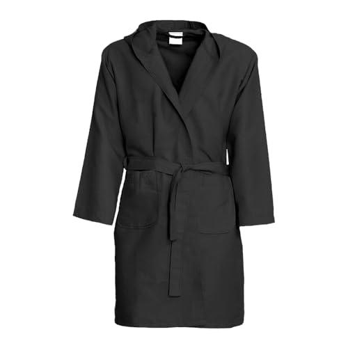 Dorian Home - Accappatoio Uomo e Donna in Microfibra Anallergico, Morbido, Leggero, Salvaspazio, Assorbente a Rapida Asciugatura con Cappuccio, Tasche, Cintura a Passanti e Gancio, Lavabile (no Stiro)