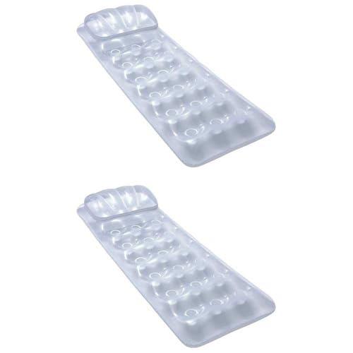 Bestway- Piscina y Playa Best Way 18 Buchi Abbronzante con Cuscino Cm 188X74 Materassino 944, Colore Azzurro, standard, 43024