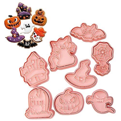 Yealoo Formine per Biscotti di Halloween 8 Pezzi Plastica Formine Halloween per Biscotti Decorazioni Dolci
