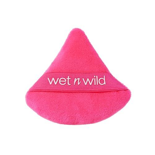 Wet n Wild Powder Puff, Spugnetta Trucco Riutilizzabile e Lavabile per Sfumare Polveri Sciolte o Pressate, Morbide Fibre di Velluto, Forma Triangolare per Applicazione Precisa