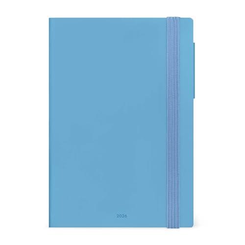 Legami - Agenda Giornaliera Medium 2026, Retro Blue, 12 Mesi, Chiusura con Elastico, Diario da Gennaio 2026 a Dicembre 2026, in Carta FSC Certificata, 12 x 18 cm
