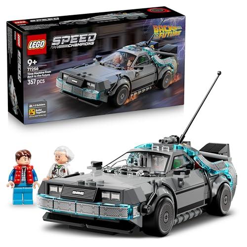 LEGO Speed Champions Macchina del Tempo di Ritorno al Futuro Giocattolo - Kit Modellino di Auto con Minifigure di Doc Brown e Marty McFly - Regalo per Bambini, Bambine e Fan del Film da 9 Anni - 77256
