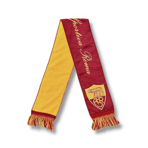 AS Roma Sciarpa Jacquard VIP Rossa Logo Tradizionale