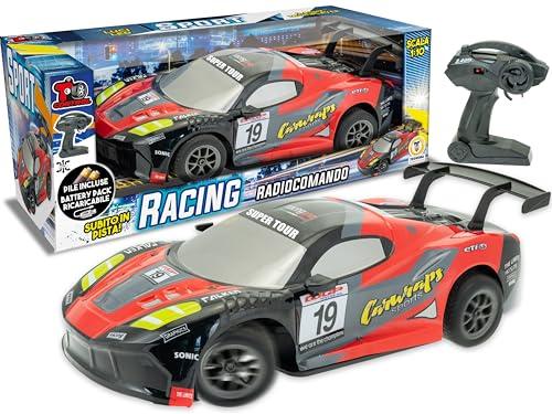 Teorema Giocattoli, Macchina Telecomandata Racing, Grande Auto Radiocomandata Scala 1:10, RC Car da Corsa Veloce con Batteria Ricaricabile Inclusa, Macchinina Telecomandata per Bambini