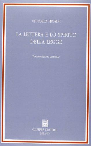 Lettera E Lo Spirito Della Legge.