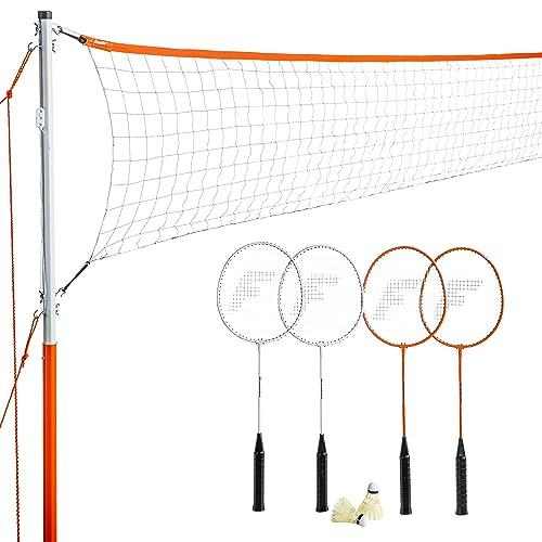 Franklin Sports Set da Badminton - Rete da Cortile, Racchette e Uccellini Inclusi - Per Cortile o Spiaggia, Set di Base, Taglia Unica