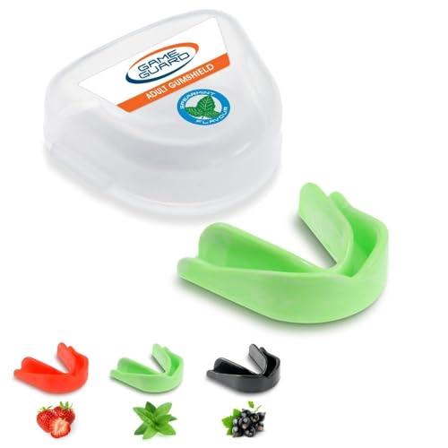 Game Guard paradenti/protezione gengivale – Paradenti/protezioni gengivali modellabili Colori a scelta – Adulto/Junior/Bambini/Bambini/Giovani – Approvato CE, Ottimo per sport scolastici, rugby hockey