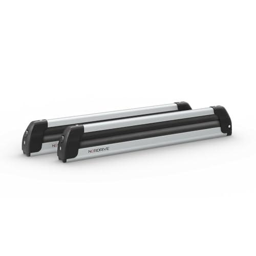 NORDRIVE N40000 PRO-Slider Evo Aluminium PS-60, portasci per Barre da Tetto - Argento