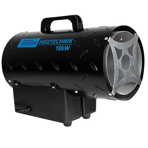 Güde 85112 Termoventilatore a gas GGH 10 L, Tubo del gas (1,5 m), Riduttore di pressione (700 mbar)