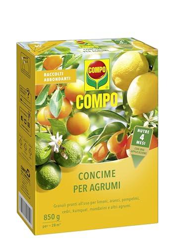 COMPO Concime a Lenta Cessione per Agrumi, Granuli Pronti all'Uso, Con Misurino Dosatore, 850 g