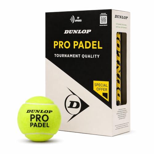 DUNLOP Pro Padel Balls 2x3PET – Palle da torneo certificate FIP per giocatori avanzati e competitivi