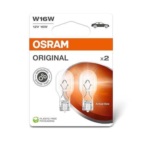 OSRAM ORIGINAL LINE 12V, W16W, Signal lamp, Metal Wedbe Base, Double Blister (2 lamps)