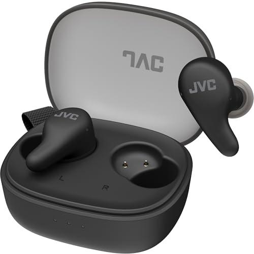JVC HA-A23T-B - Auricolari True Wireless Gumy Premium con Cancellazione del Rumore, Bluetooth 5.4, Modalità Suono Ambientale, 26 ore di autonomia e Custodia di Ricarica Traslucida, USB-C, Nero