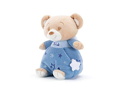 Trudi Orsetto con Vestito Azzurro Peluche e Doudou per Neonati. Orsacchiotti Baby per Bambini. Regalo Neonato Primi Mesi | 12x18x11cm Taglia S | Baby Star | Modello 18174