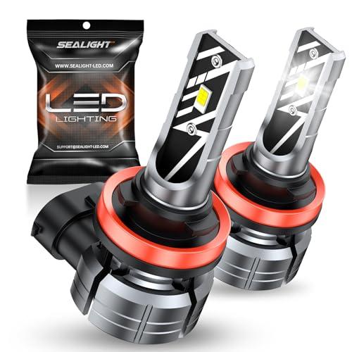 SEALIGHT H11 LED Fog Light Bulbs H11/H8/H16/H9, 2025 Cool White Bulbs 10000LM 600% Super Brightness, 6000K White Fog Light Bulbs, Non-Polarity