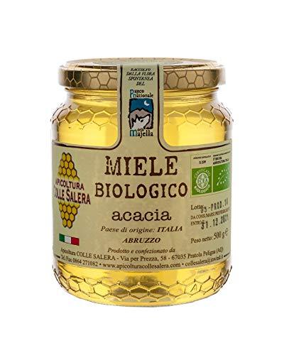 Apicoltura Colle Salera Miele biologico di Acacia, non Pastorizzato, 500 gr
