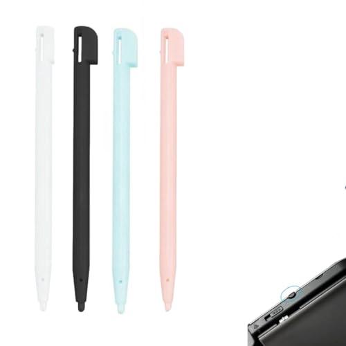 Penna DS,4 x pennino touch per NDS, 3DS Lite, DSL, NDSL, accessori di gioco precisi e durevoli in 4 colori (nero, bianco, rosa, blu) per un'esperienza di gioco personalizzata