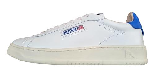AUTRY Scarpe Sneakers Uomo in Pelle Dallas ADLM MR11 Bianco-Blu (Bianco Turchese, Sistema Taglie Calzature EU, Adulto, Numero, Media, 43)