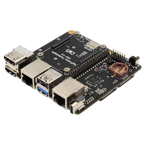Geekworm X1501 CM5 IO Carrier Board for Raspberry Pi Compute Module 5 Support Dual M.2 NVMe SSD|1GbE+2.5GbE Ethernet porte