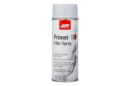 APP Primer Filler Fondo riempitivo per carrozzeria | Vernice spray primer antiruggine per auto ad elevato potere riempitivo | Grigio chiaro | 400 ml