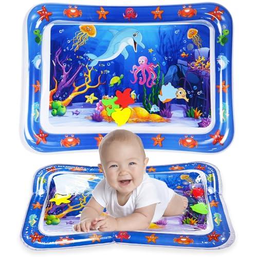 XVZ Tappetino Acqua Neonato - Tappeto Gioco Neonato senza BPA - Ideale Giochi Tummy Time Neonato per Neonati oltre 3 6 9 Mesi - Delfini (66cm x 50cm)