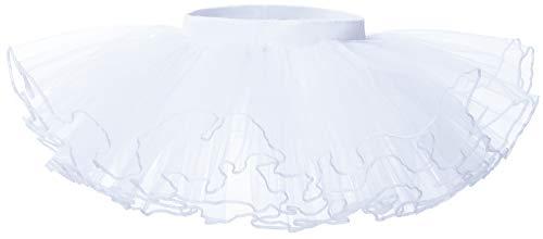 Gonna Tulle Bambina tutù Danza Balletto Ragazze Festa Abito Gonne Costume per Bambine Bianco L 7-9 Anni