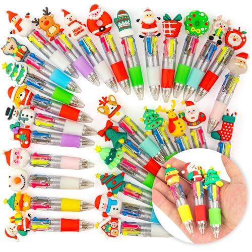 leyun 30 Penne Multicolore con Tema Natalizio - Gadget Compleanno Bambini,Regalini Fine Festa Compleanno,Regalini per Feste di Bambini, Accessori per Feste Natalizie, Ideali per Natale