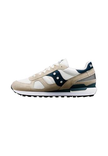 Saucony Originali Uomo Shadow Original, Bianco/Blu Navy, 43 EU