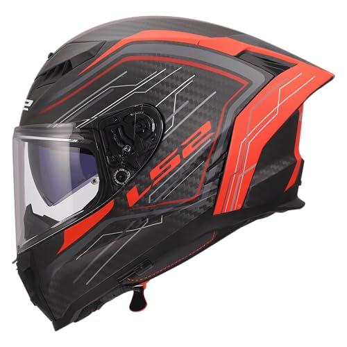 LS2, Casco Moto Integrale DRAGON SUBIC Red, L
