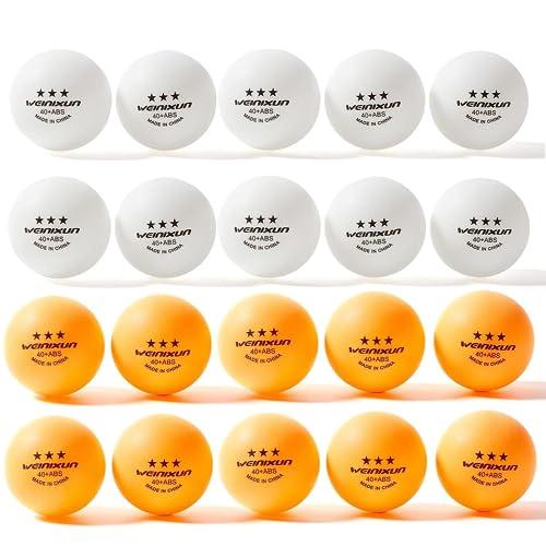 Tokaneit 20 palline da ping pong in Poly 40+ di qualità, colori misti, palline da allenamento in ABS di alta qualità, estremamente robuste per tavole da ping pong interne ed esterne, competizione e